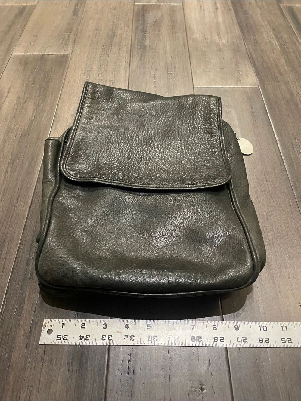 Ellington Leather Goods Black Leather Backpack Convertible Shoulder Bag Vintage